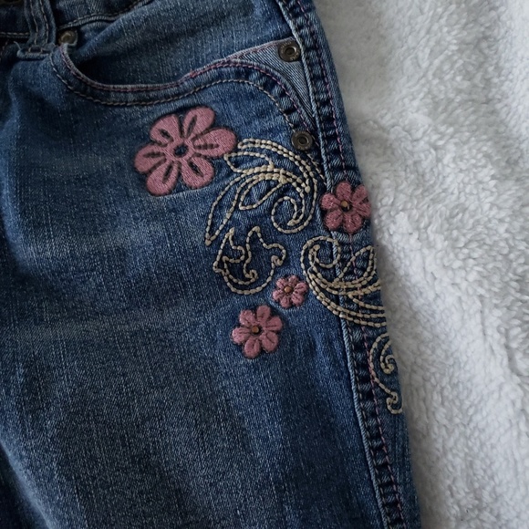 Mudd Floral Stitched Stretch Bootcut Jeans size 10 - Picture 6 of 6